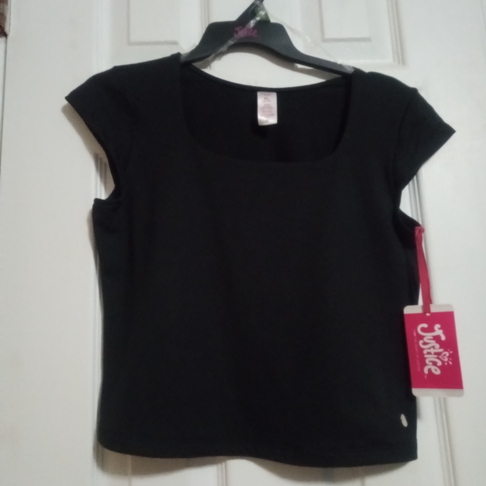 Justice Black Women's Top